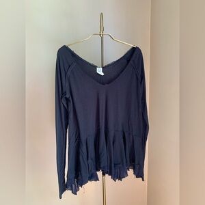 We the free Free people blouse, boho hippie knit gauzy shirt